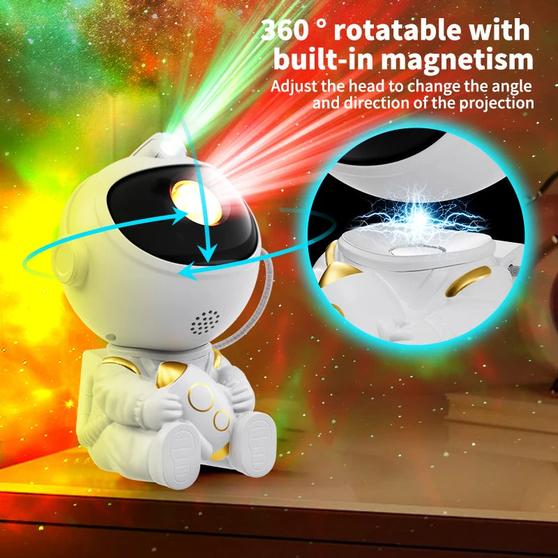 Enchanting Astronaut LED Star Projector - Transform Your Bedroom into a Starry Sky Wonderland! Perfect Gift for Kids!